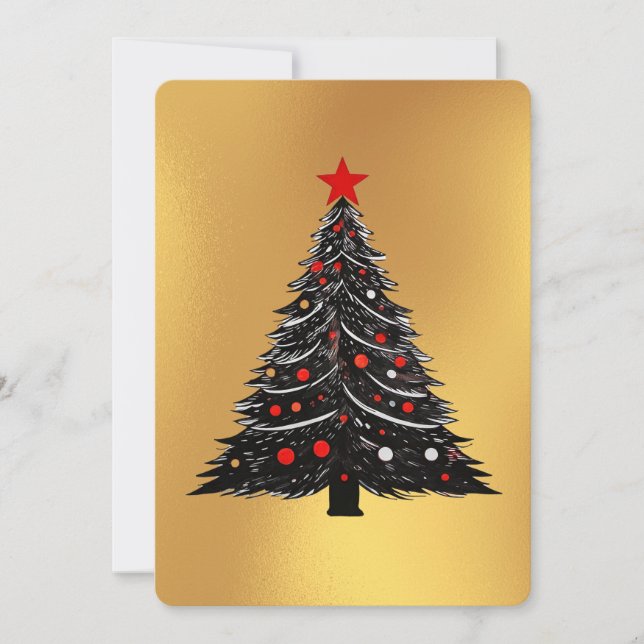 Tarjeta de árbol de Navidad (Anverso)