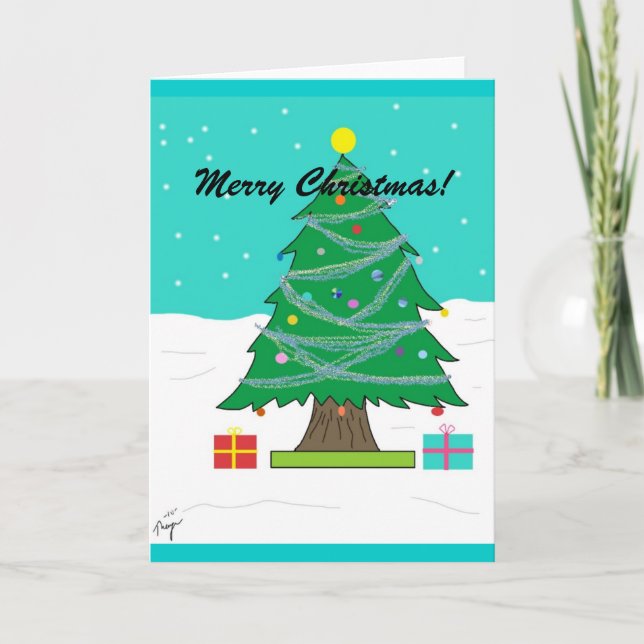 Tarjeta de árbol de Navidad (Anverso)