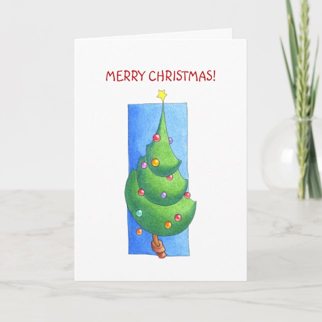 Tarjeta de árbol de Navidad (Anverso)