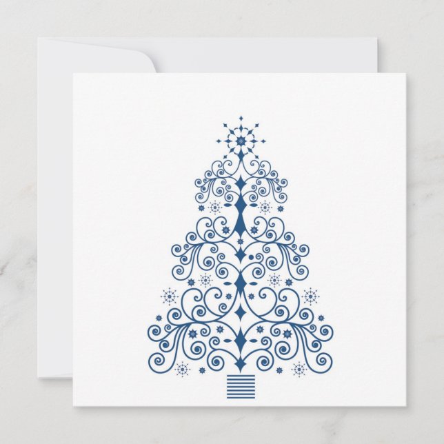 Tarjeta de árbol de Navidad 5x5 (Anverso)