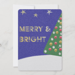 Tarjeta de árbol de Navidad alegre y brillante