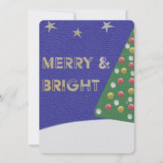 Tarjeta de árbol de Navidad alegre y brillante