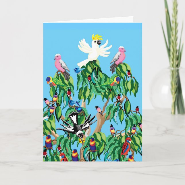 Tarjeta de árbol de Navidad australiana (Anverso)