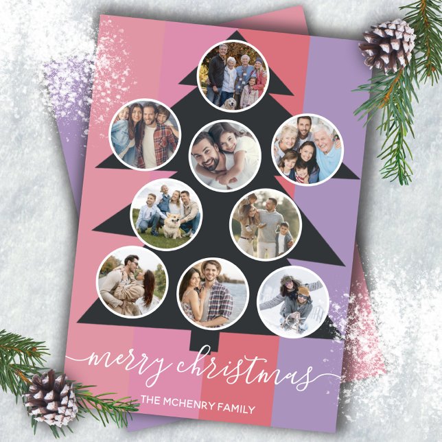 Tarjeta de árbol de navidad de adorno de fotos de  (Subido por el creador)