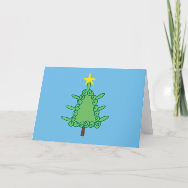 Tarjeta de árbol de Navidad de Willy Barelines (Anverso)