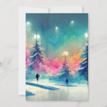 Tarjeta de árbol de navidad decorada con Feliz Nav