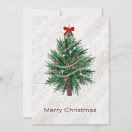 Tarjeta de árbol de Navidad dibujada a mano