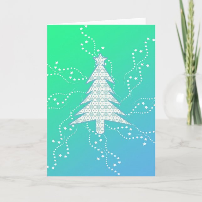 Tarjeta de árbol de Navidad dulce y divertido (Anverso)