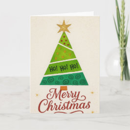 Tarjeta de árbol de Navidad en acuarela – Fiesta m