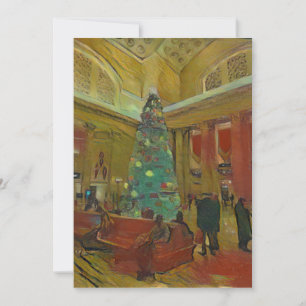 Tarjeta de árbol de Navidad en blanco