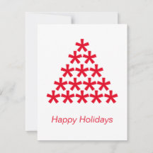 Tarjeta de árbol de Navidad estrellas rojas Felice