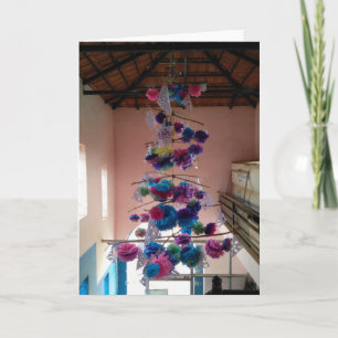 Tarjeta de árbol de Navidad india