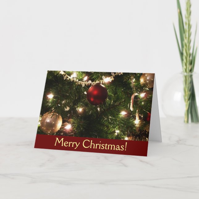 Tarjeta de árbol de Navidad (interior en blanco) (Anverso)