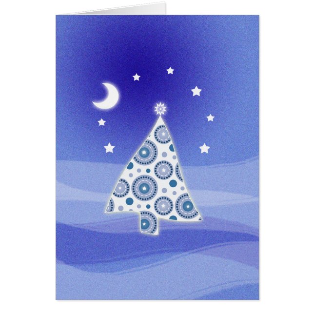 Tarjeta de árbol de Navidad lindo (Frente)