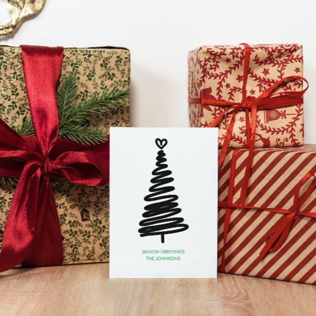 Tarjeta de árbol de navidad Minimalista escandinav (Subido por el creador)