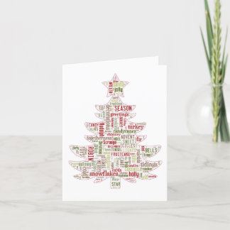 Tarjeta de árbol de Navidad moderna