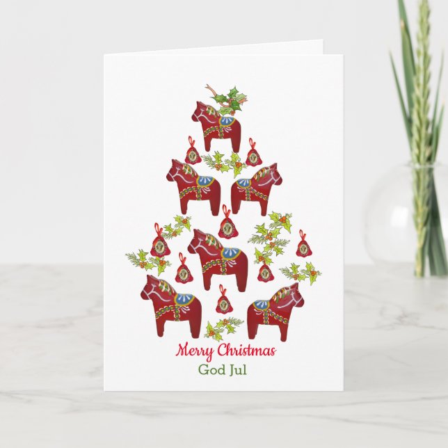 Tarjeta de árbol de Navidad para perros y dala (Anverso)