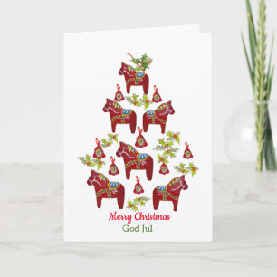 Tarjeta de árbol de Navidad para perros y dala