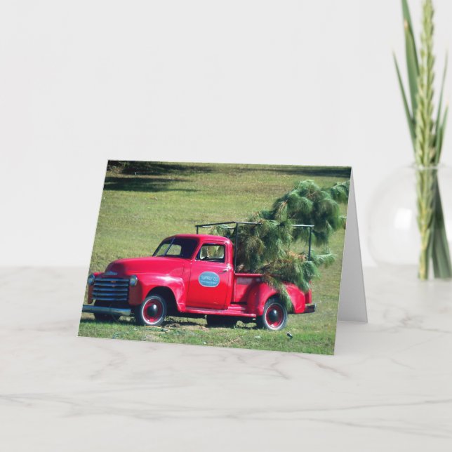 Tarjeta de árbol de navidad para recolección de ch (Anverso)