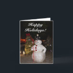 Tarjeta de árbol de navidad para Snowman<br><div class="desc">Tarjeta de árbol de navidad para Snowman</div>