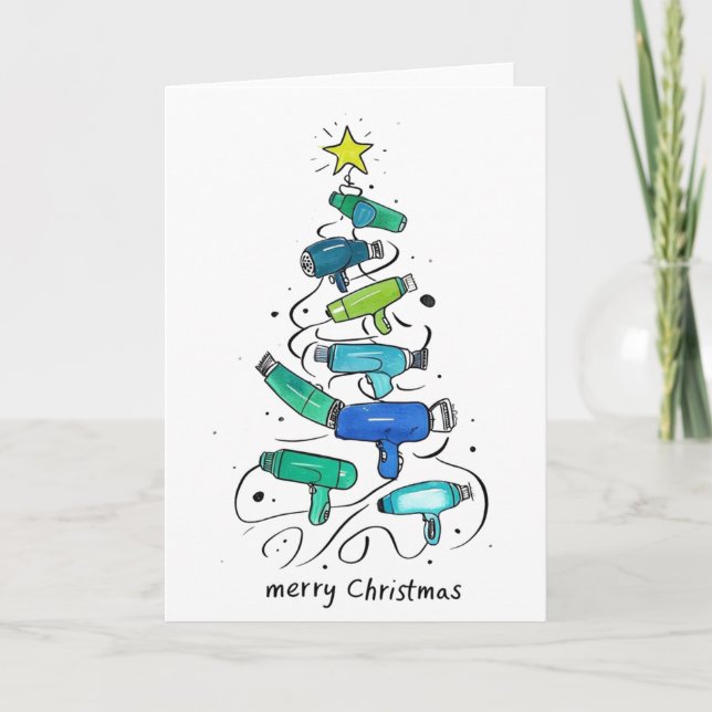 Tarjeta de árbol de Navidad personalizada de los s (Anverso)
