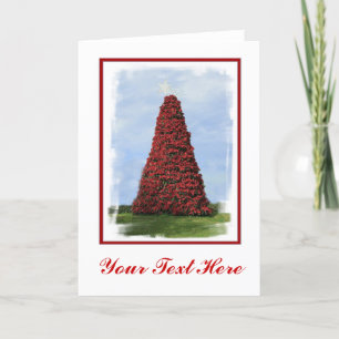 Tarjeta de árbol de Navidad Poinsettia