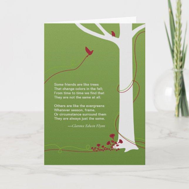 Tarjeta de árbol de simpatía más profunda (Anverso)