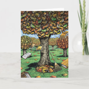 Tarjeta de árbol del libro