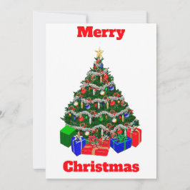 Tarjeta de árbol navideño