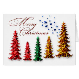 Tarjeta de Árboles de Navidad de Feliz