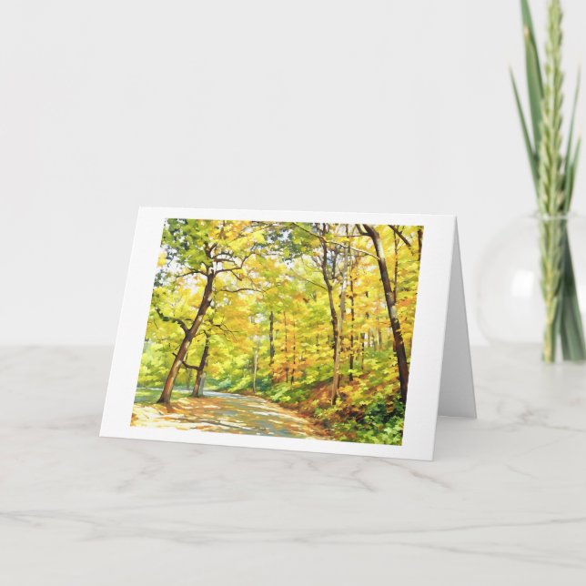 tarjeta de ÁRBOLES DE OTOÑO (Anverso)