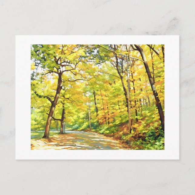 tarjeta de ÁRBOLES DE OTOÑO (Anverso)