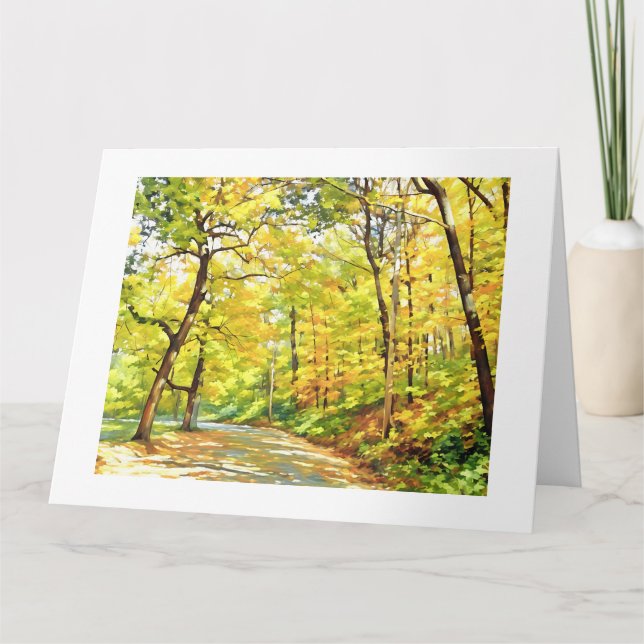 tarjeta de ÁRBOLES DE OTOÑO (Anverso)