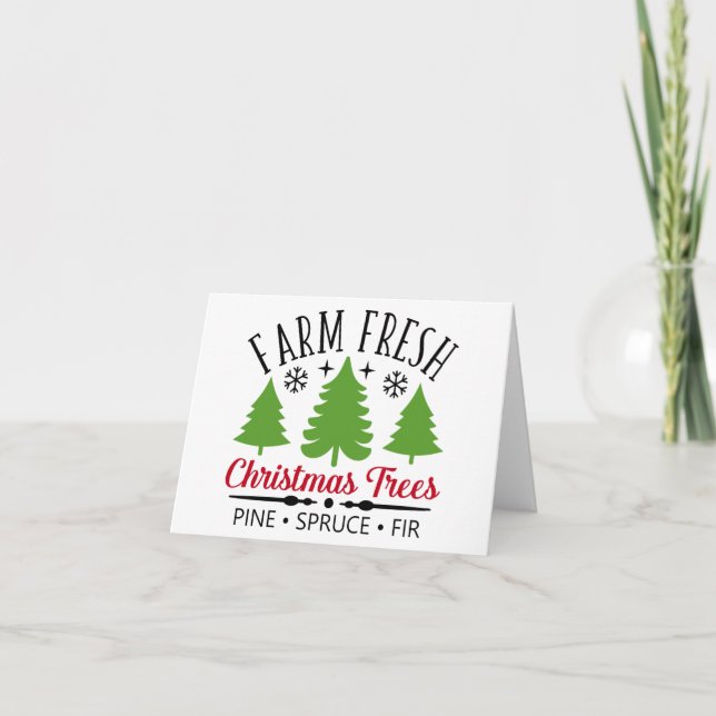 Tarjeta de Árboles Frescos de Granja (Anverso)