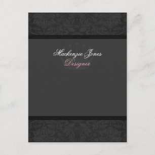 Tarjeta de arco de Moda de Damasco Negro Mackenzie