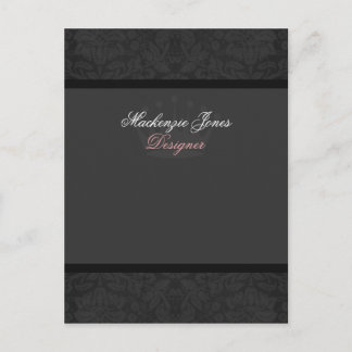 Tarjeta de arco de Moda de Damasco Negro Mackenzie