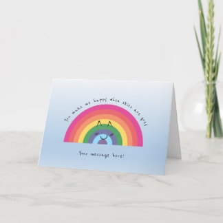 Tarjeta de arcoíris linda personalizada