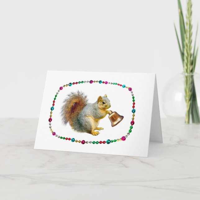 Tarjeta de ardilla con Navidades Bell (Anverso)