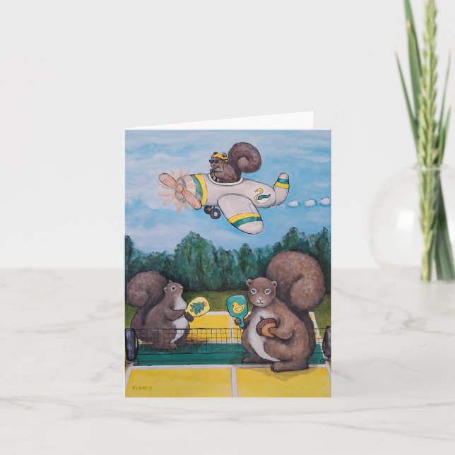 Tarjeta de ardillas de pato (Anverso)