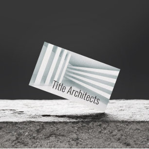Tarjeta de arquitecto de líneas paralelas blancas