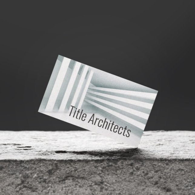 Tarjeta de arquitecto de líneas paralelas blancas  (Perfect for business)