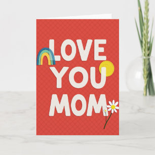 Tarjeta de Arte Acolchado Te Quiero Mamá