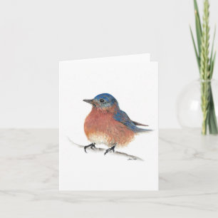 Tarjeta de arte acuática Bluebird