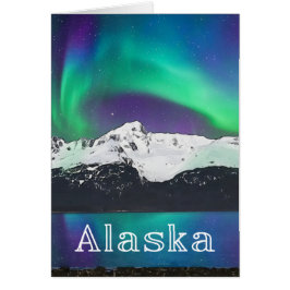 Tarjeta de arte Alaska Aurora - 5" x 7"