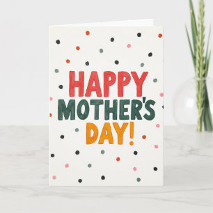 Tarjeta de arte alegre para el día de la madre