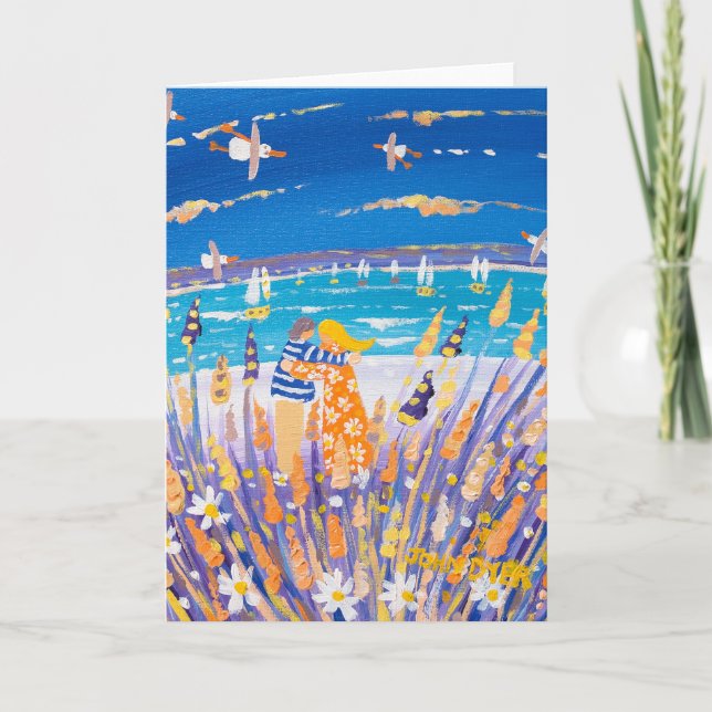 Tarjeta de arte: Amor en la playa (Anverso)