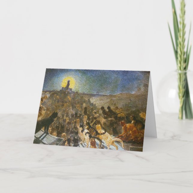 Tarjeta de arte añeja de Cat City por Théophile St (Anverso)