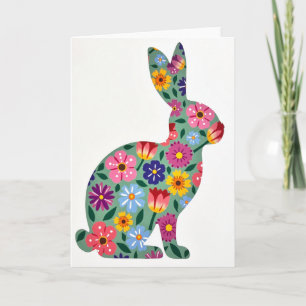 Tarjeta de Arte Animal Floral