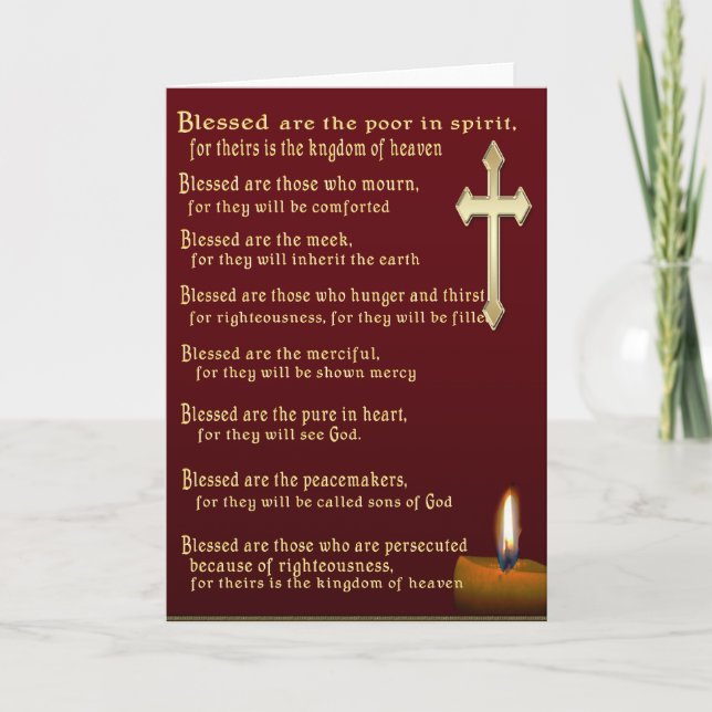 Tarjeta de arte Beatitudes (Anverso)