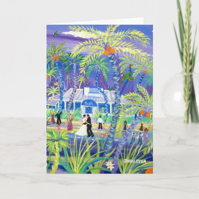 Tarjeta de arte: Boda tropical (Anverso)